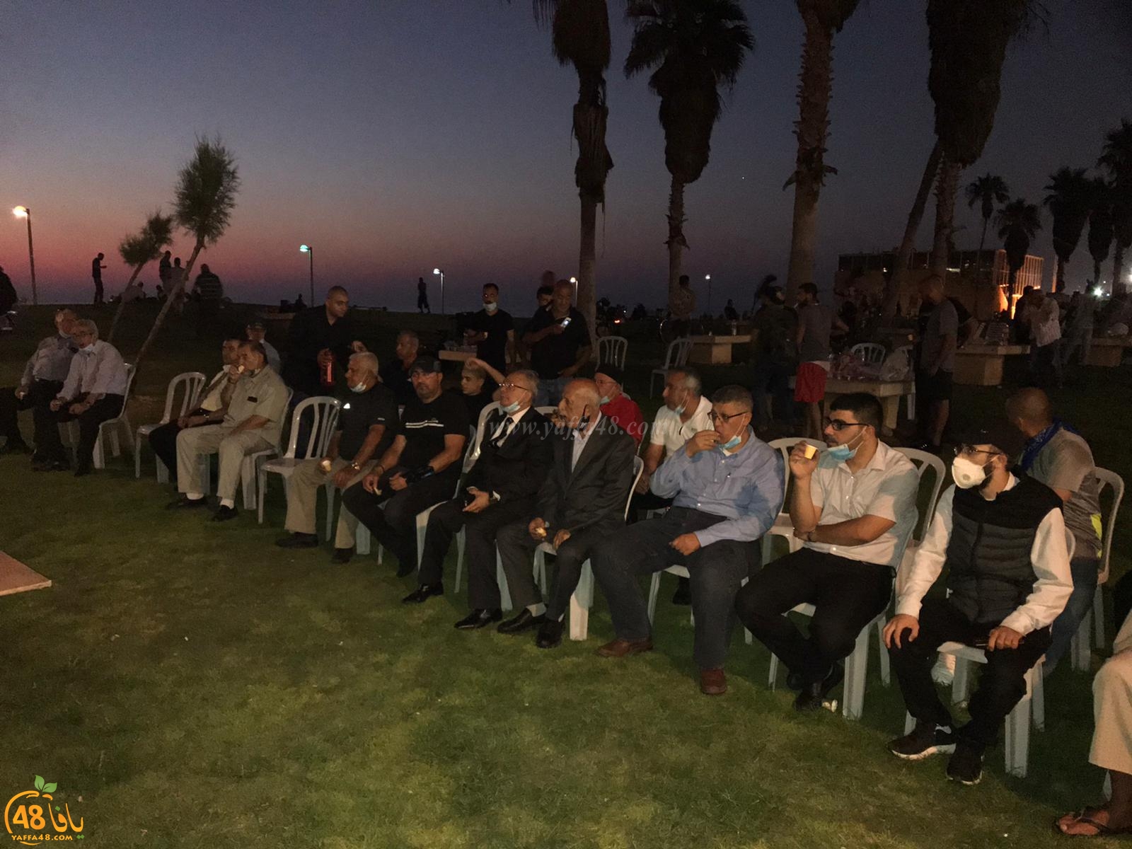 وفد مقدسي برئاسة سماحة الشيخ عكرمة صبري في زيارة تضامنية لمدينة يافا